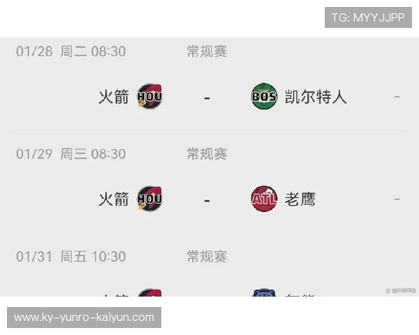 火箭队最新赛程安排及重要比赛提醒